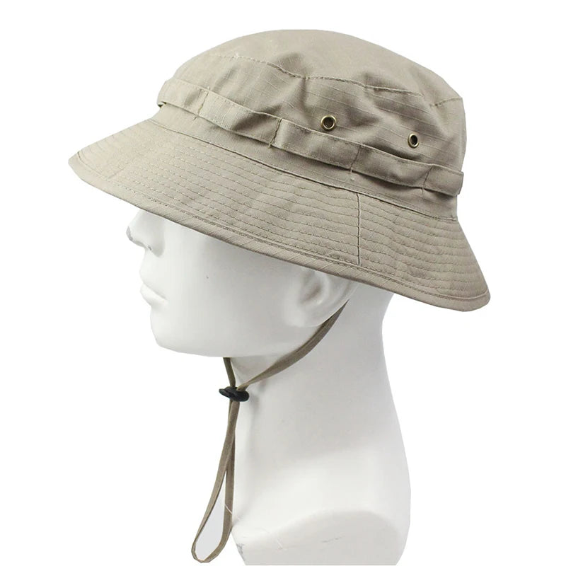 Sun Hats for Men Women Bucket Hat Boonie Hat Foldable Sunshine Protection Hiking Beach Fishing Summer Safari with Windproof Cord