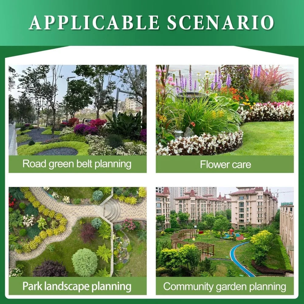 Bendable Plastic Garden Fence Moisture-resistant Cuttable Lawn Border Fence Weatherproof Flower Bed Edging Fence Plant Landscape