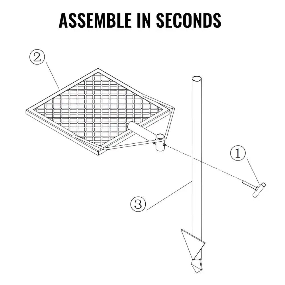 Swivel Campfire Grill Fire Pit Grill Grate Heavy Duty Steel Adjustable 360° Portable Outdoor BBQ Cooking Rack