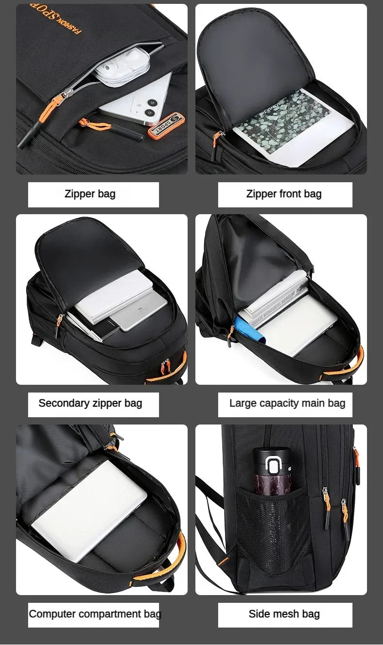 Men's Backpacks Oxford Waterproof Rucksack Business Computer Bag Casual Travel Backpack Senior High School Student Schoolbag sac