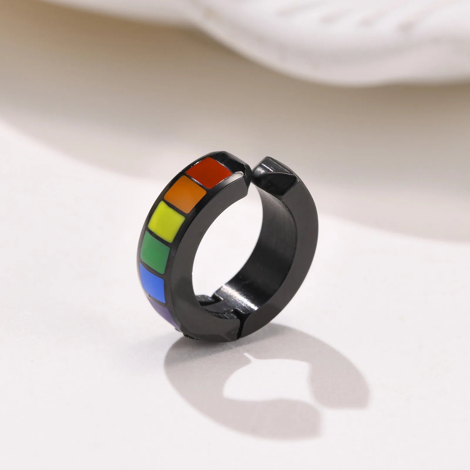 Fashionable Men's and Women's Stainless Steel Ring Earrings Without Ear Holes Ear Clips Jewelry Gifts