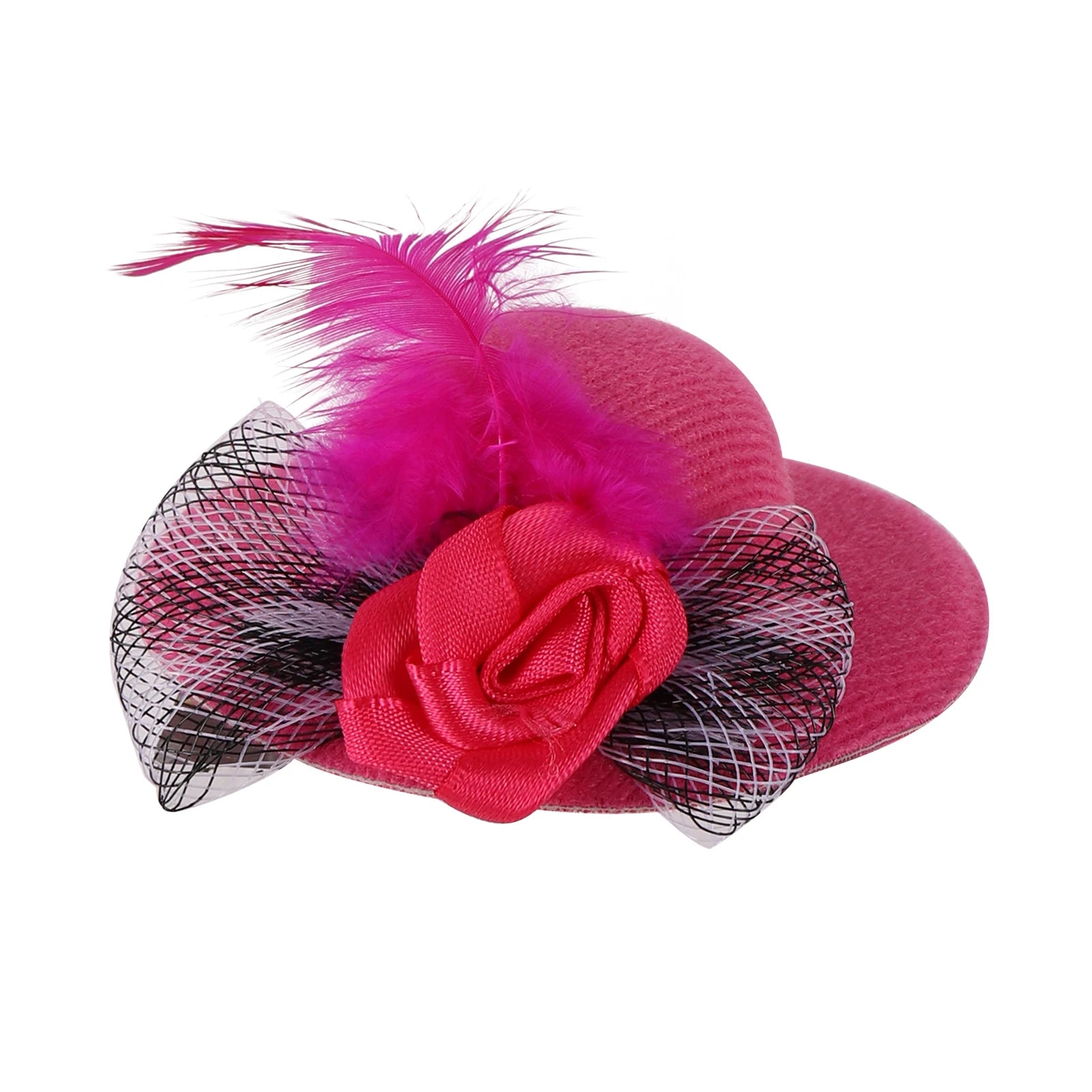 Chicken Hats For Hen Small Funny Chicken Accessories Feather Top Hat Rooster Duck Parrot Hamster Poultry Stylish Show Costum 1Pc