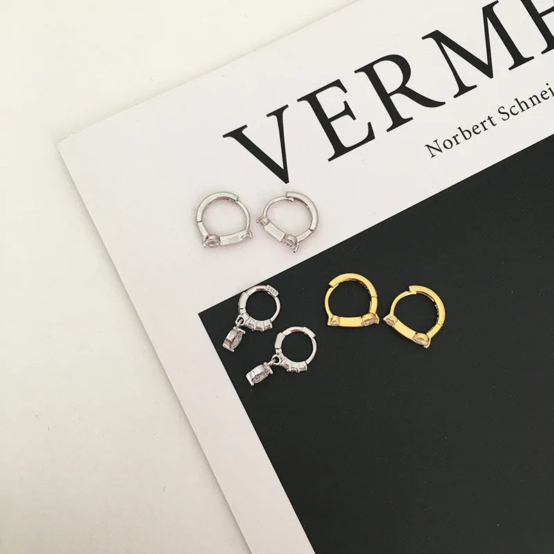 925 Sterling Silver Earrings Exquisite Petite Simple Unique Style Elegant Fashionable Light Luxurious Ear Accessories for Women