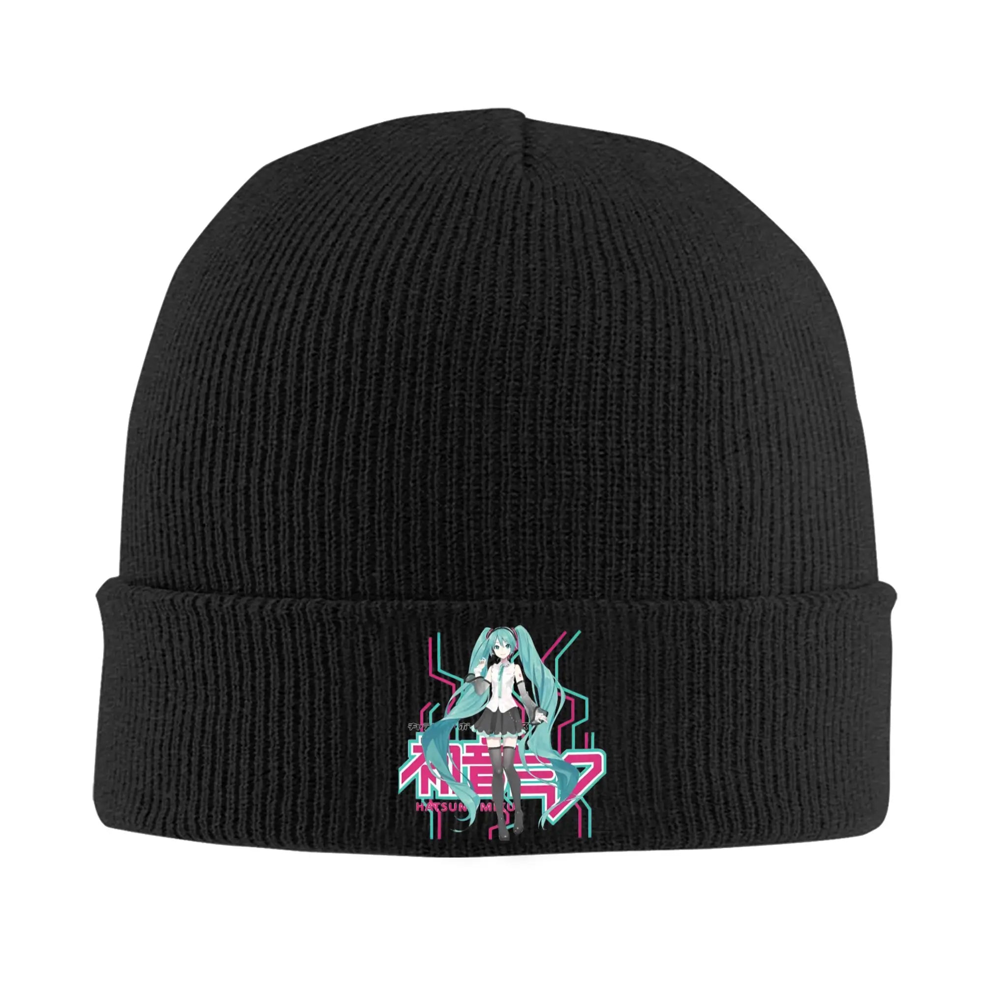 Hatsune Miku Knitted Hat Beanies Autumn Winter Hat Warm Unisex  Hip-hop  Cap Men Women Gift,