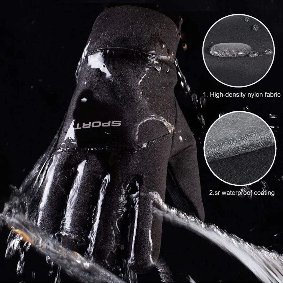 GTUBIKE Winter Men's Women's Warm Gloves Windproof Waterproof Touchscreen Gloves Outdoor Sports Running Fishing Cycling Glove