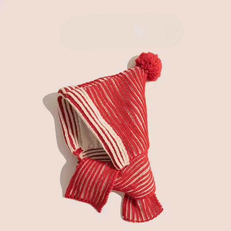 Knitted Kids' Hats for Fall and Winter - Cashmere Caps for Boys and Girls with Pointed Ears Design