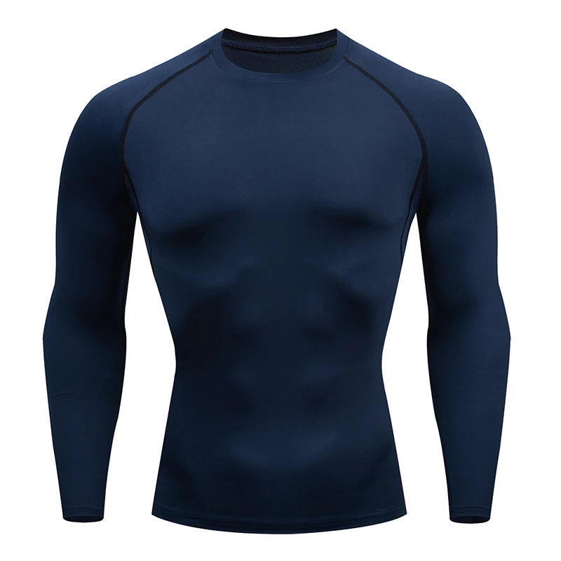 Long Sleeve Compression Shirts for Men Gym Workout Rash Guard Undershirts Baselayers Athletic Quick Dry Tees Top Running clothes
