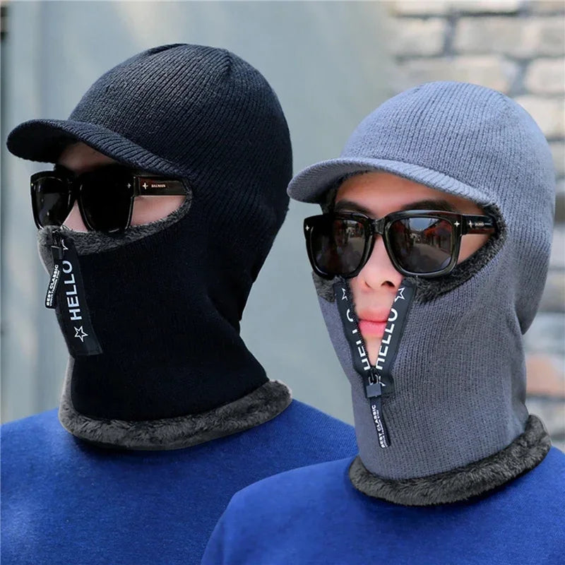 Winter warm hats, cycling hats, skiing hats, outdoor ear-protecting hats, warm, windproof and sunshade hats, all-in-one hats