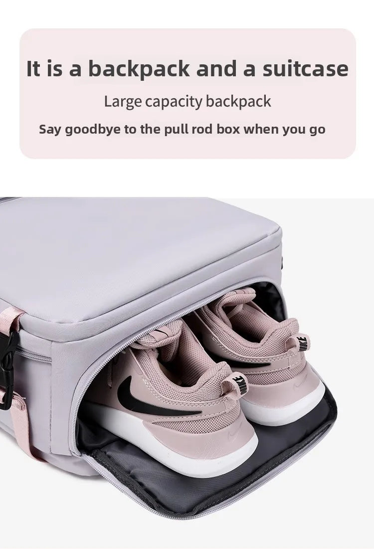Travel Double-shoulder Backpack. Large Capacity and Multifunctional. Suitable for Ladies and Male Students. Travel Bag