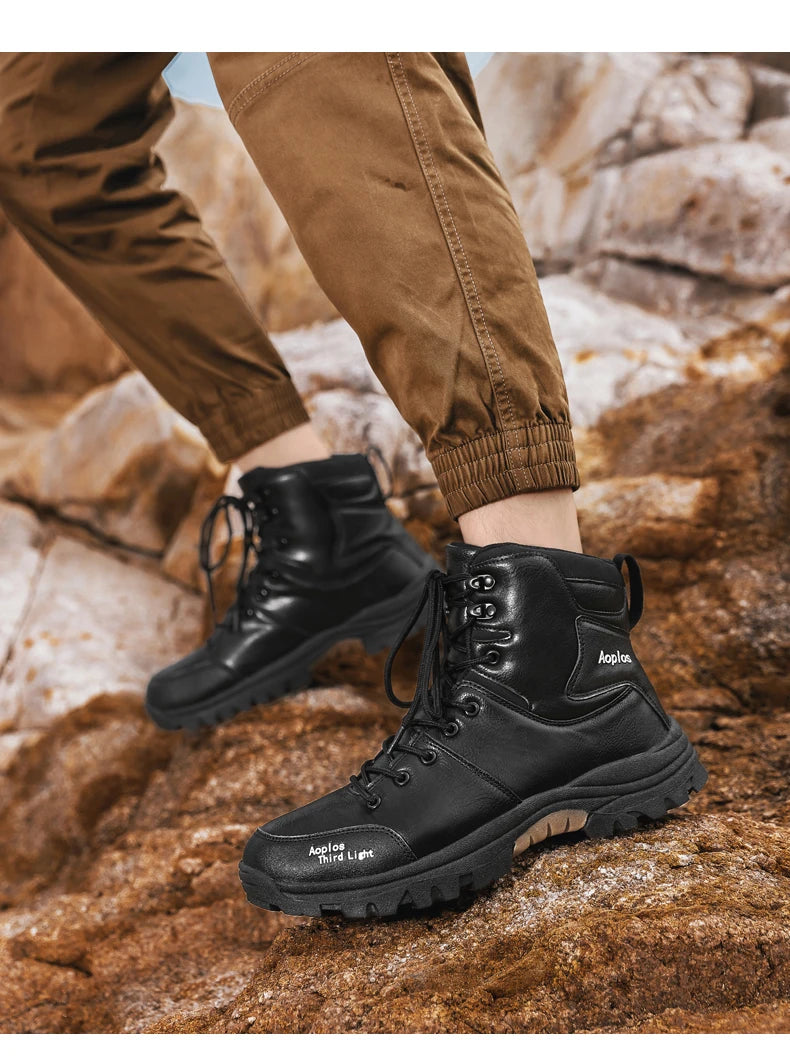 Upgraded Tactics Combat Training Boots Male Outdoors Camping Anti-wear Rapid Response Hiking Shoes Fishing Hunting Sneakers Men