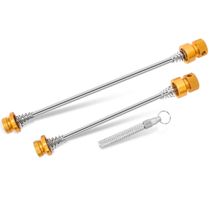 LEBYCLE MTB Road Bicycle Anti-Theft Hub Axle Shaft Bike Skewer Lever Quick Release Bike Wheel Locking Security Anti Theft Skewer