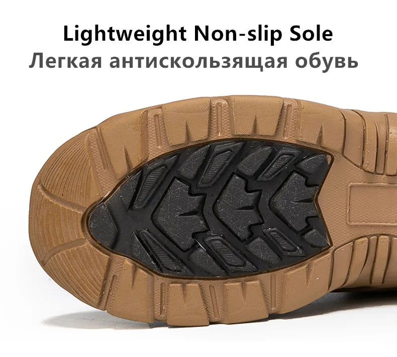 Fashion Men's Boots Comfortable High-top Boots Outdoor Non-slip Hiking Boots Lightweight Men Desert Boots Motorcycle Boots