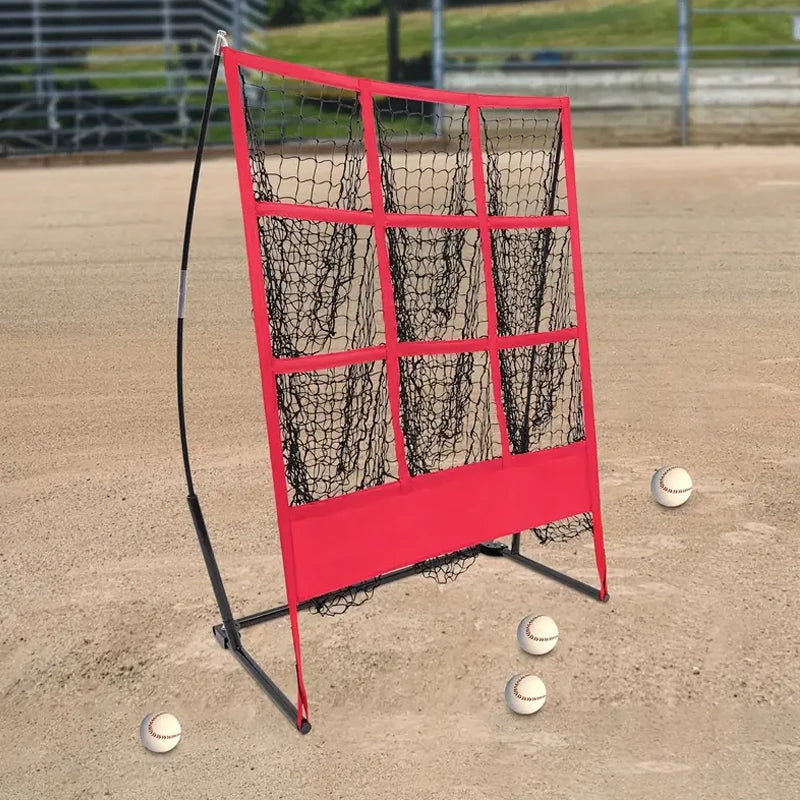 1 Nine-Square Indoor/Outdoor Baseball Practice Net Training Equipment For Baseball Players