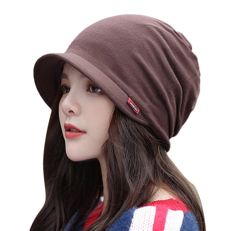 Knitted Head Cap Ladies Fashion Windproof Warm Thicken Hats Simple Solid Color Hat For WomenNew Autumn Winter Hat