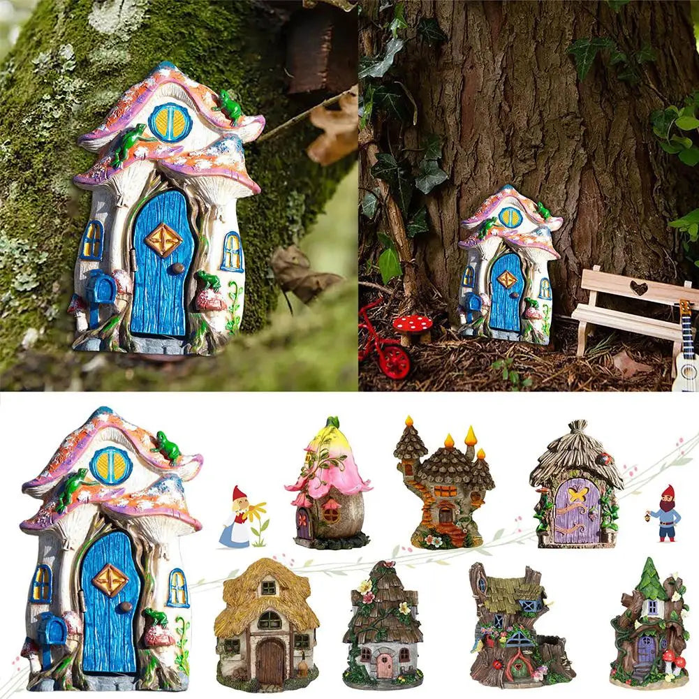 Fairy Tale World Dwarf Garden Landscaping House Resin Crafts Restaurant Garden Home Decoration Accessories