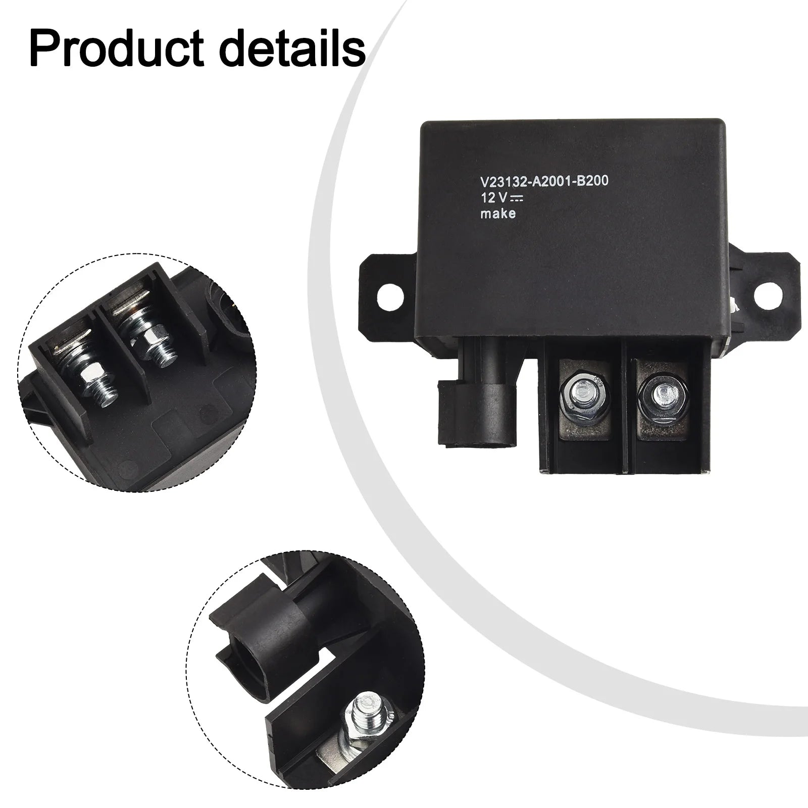 Automotive Circuits 12VDC Power Relay Automotive Relay Reliable Operation Retention Nuts Included For Automotive Systems