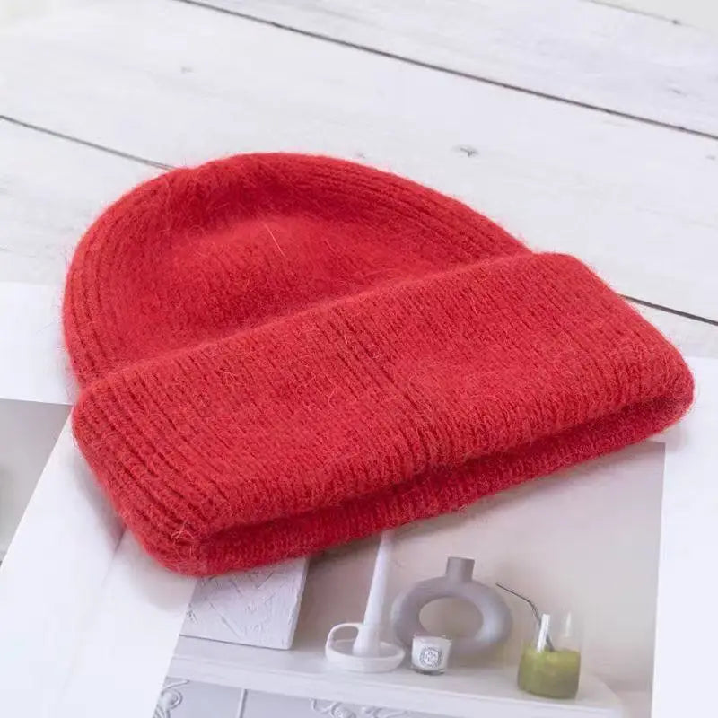 Men's and women's cold hats, winter hats, women's windproof pullover knitted hats, versatile and warm woolen hats