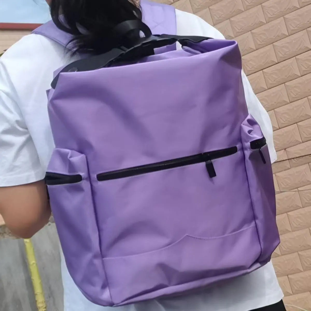 Backpack Computer Bag Student Schoolbag Simple Fashion Carry-on Bag Luggage Bag Lightweight Large