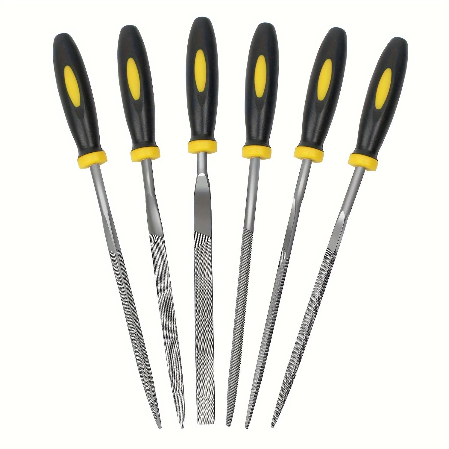 Premium Needle File Set - High-Carbon Steel Files with Non-Slip Ergonomic Handles for Precise Filing on Wood, Plastic, Model