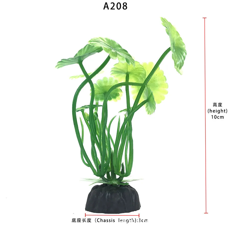 Aquarium Decorations Simulated Aquatic Plants Fish Tank Landscaping Plastic Seagrass Ornaments for Aquatic Pet Supplies