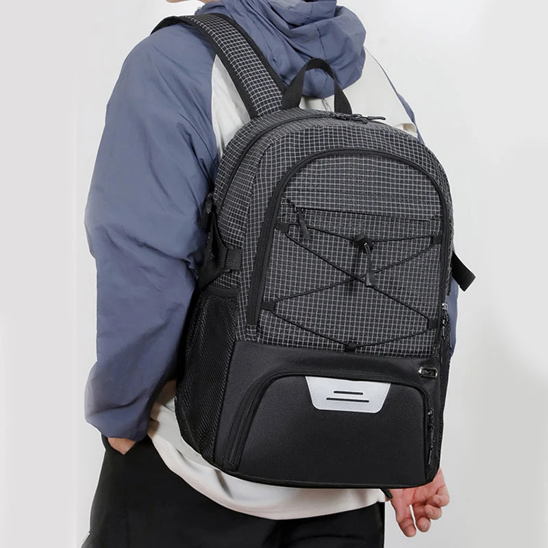 Travel Backpack Sport Basketball Soccer Football Commuting Hiking Trekking Bag Shoes Pocket Outdoor Short Trip College Schoolbag