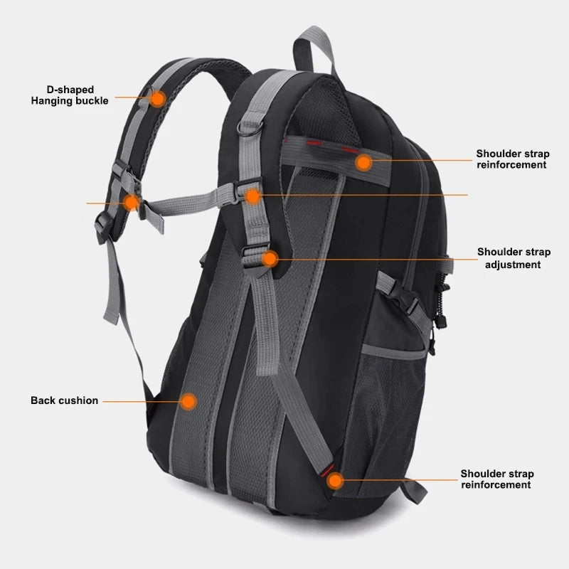 New Travel Backpack for Men Women Outdoor Hiking Camping Backpacks Large Capacity Laptop Bags Lightweight Mountaineering Bag