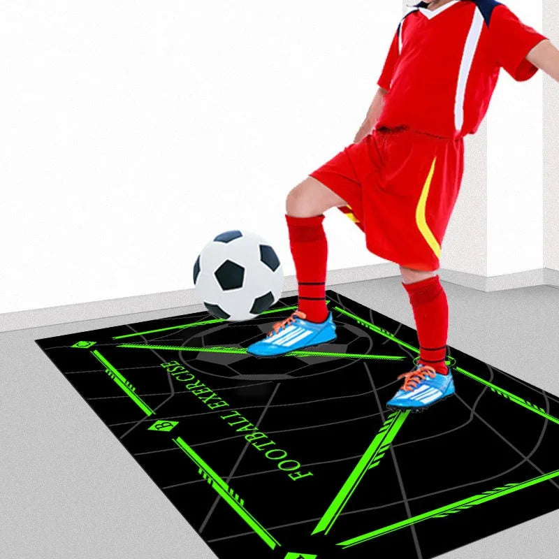 Soccer Skills Training Mats Football Practice Equipment with Instruction Markings for Indoor Outdoor Sports Use