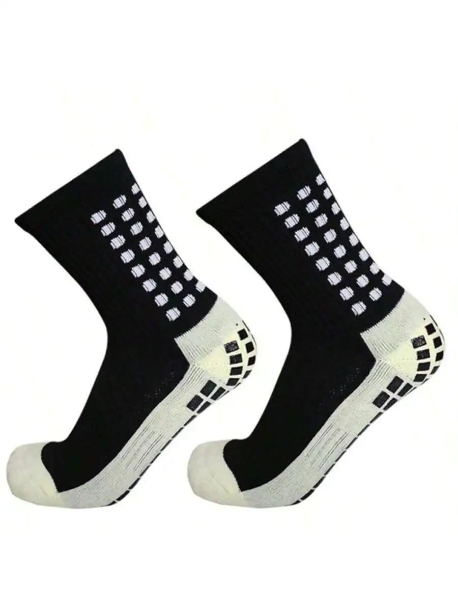6-Piece Soccer Gear Set - Includes Grip Socks, Shin Guards, Protective Gear & Drawstring Bag with Fastening Straps & Sports Tape