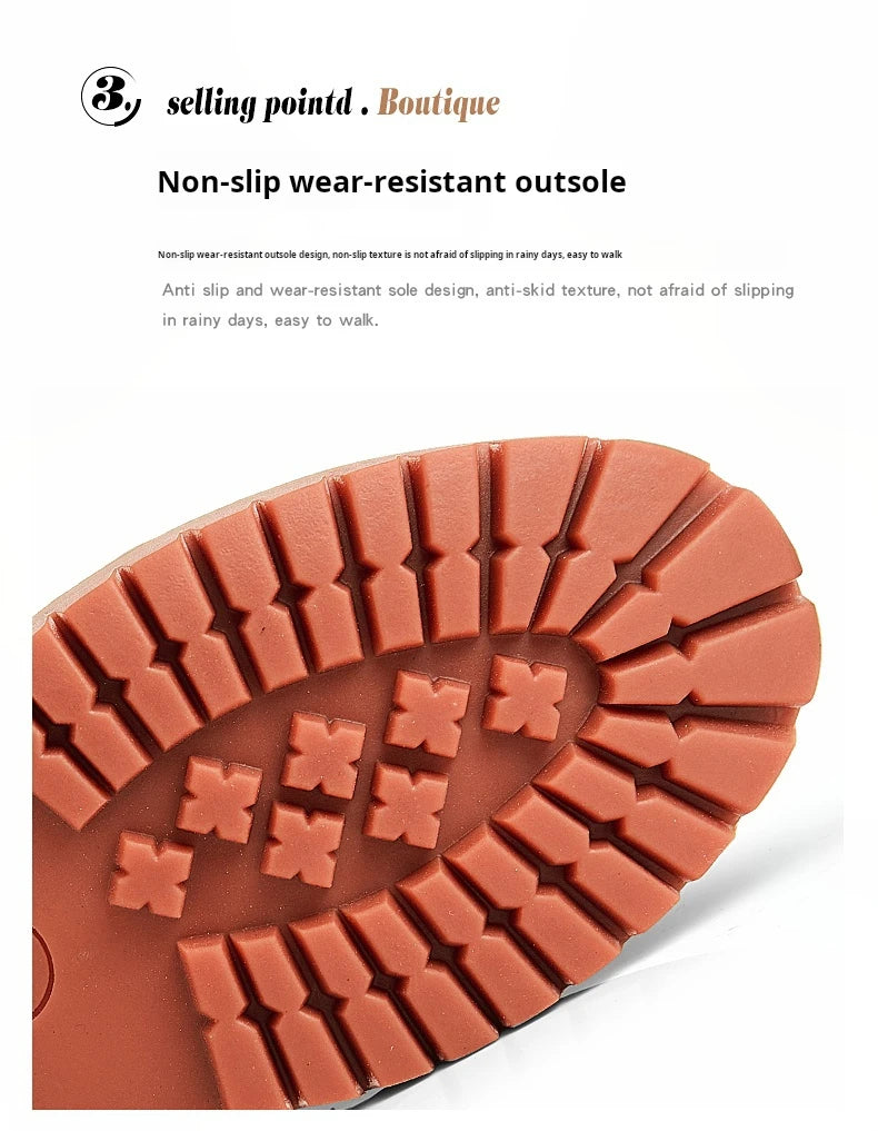 Boots Men High Top Boots Men's Leather Shoes Winter Fashion Shoes Outdoor Sneakers Lace Up Non-Slip Ankle Boots Male