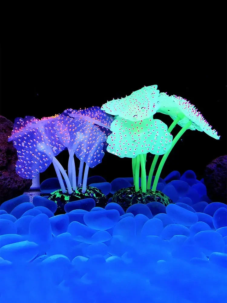 Aquarium Accessories Anemone Weed Fish  Accessories Plastic Decorate Decoration Simulate Artificial Glowing Plants Aquatic