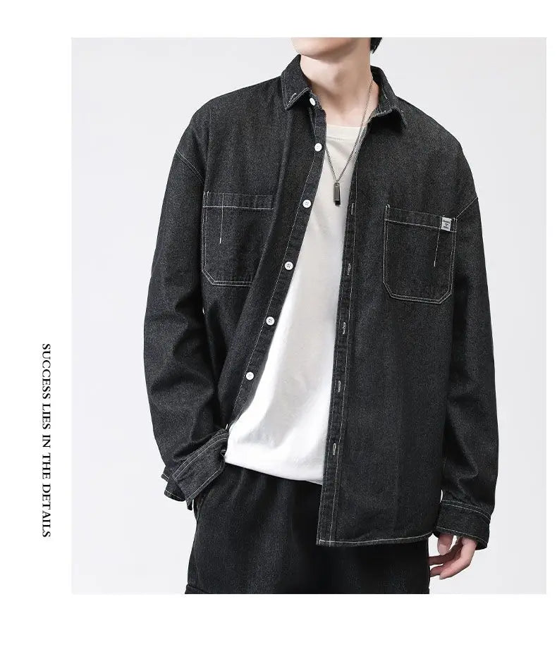 Menswear Shirt Long Sleeve Denim Shirt Casual Loose Fit New Autumn Winter Trendy Unisex Comfort Fashion