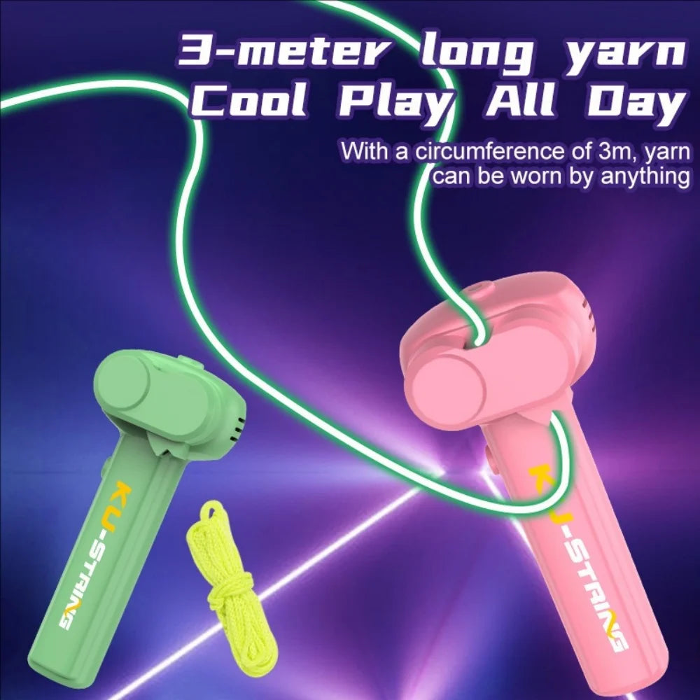 Glow-in-the-dark fun electric rope thruster children's outdoor new exotic decompression toys Creative toys for cats and pets
