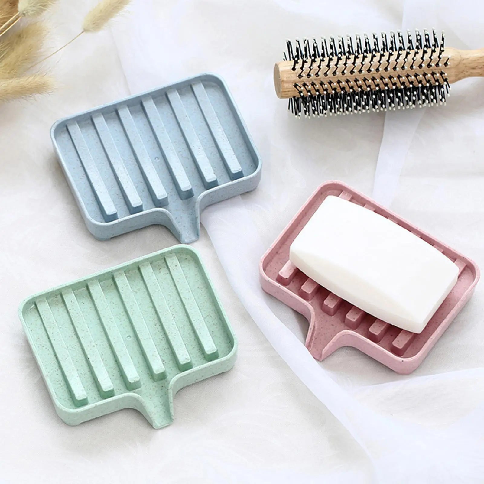 Bathroom Draining Soap Tray with Drain Shower Soap Storage Containers Toilet Draining Soap Storage Box for Home Kitchen