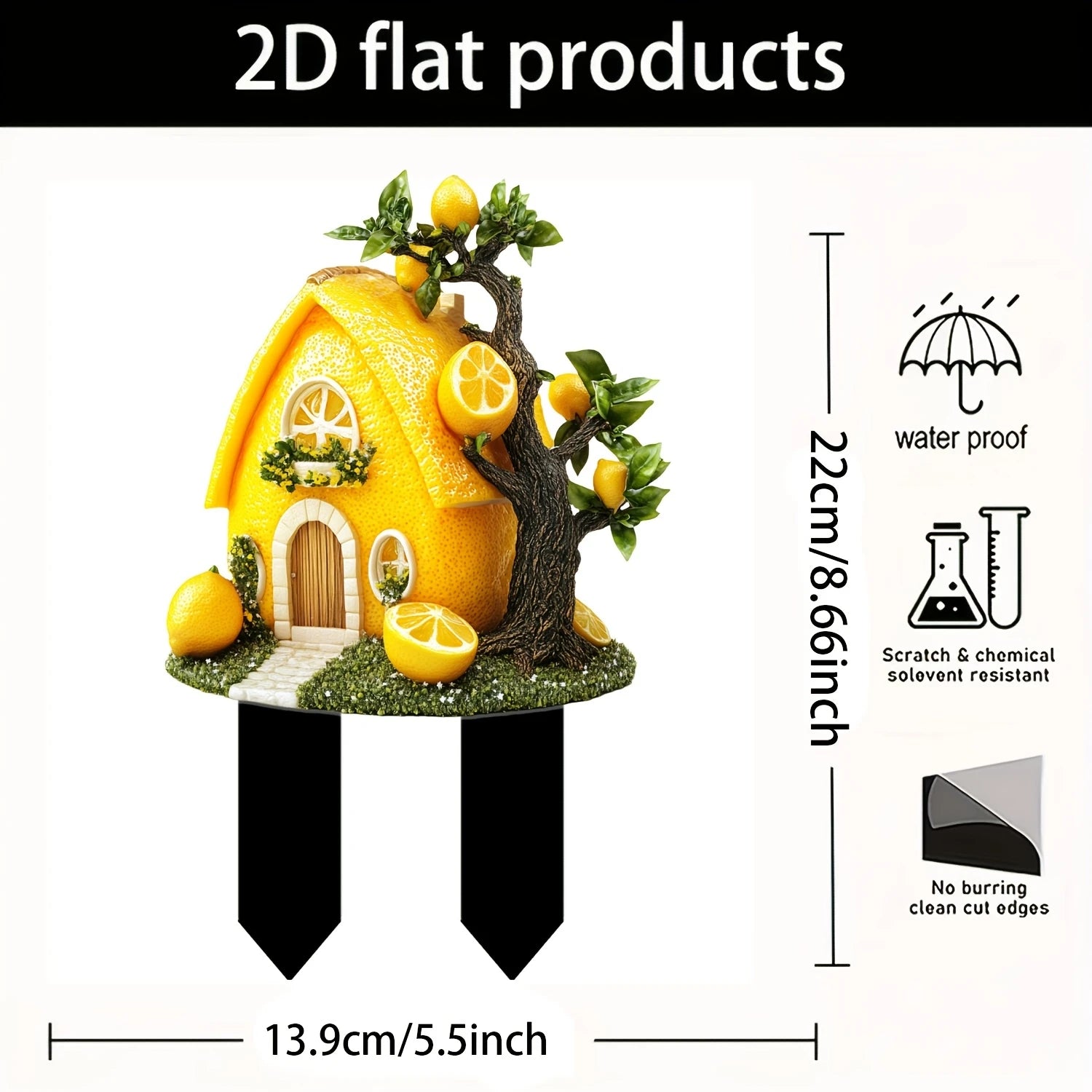 2D planar Acrylic House Design Bonsai Planting Area Farm Garden Grassland Ground Decoration Potted Plant Inserts Home Decor