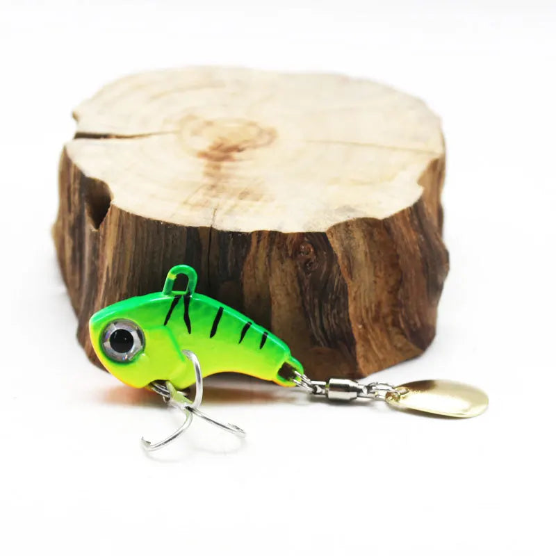 Fishing Lure Set 5pcs Wobble Rotating Metal VIB Vibration Bait Spinner Spoon Jig Sea Lures Artificial Hard Baits Sequins Tackle