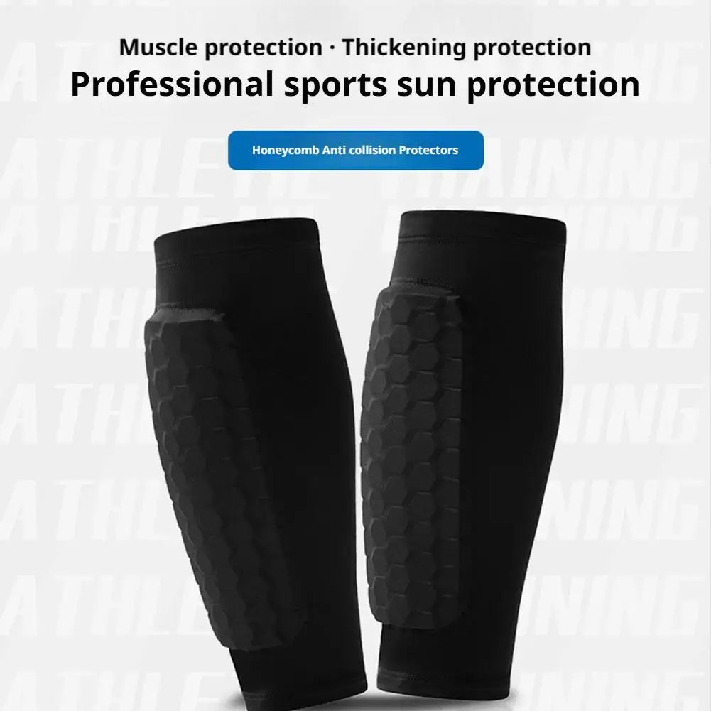 Football Shin Guard Socks Sleeves with Foam,Calf Compression Sleeve Honeycomb Pads,Sports Legging & Soccer Equipment