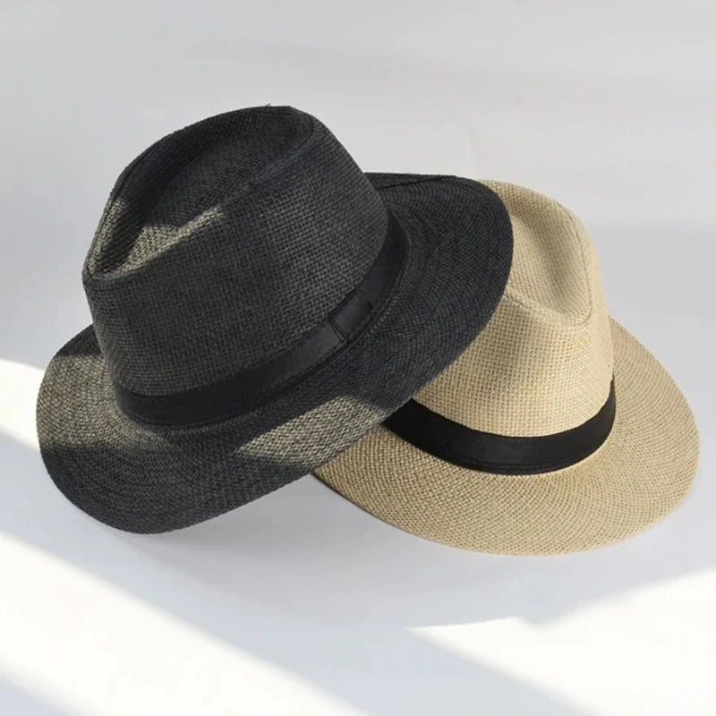 Handmade Havana Vintage Hat Classic Panama Caps Unisex Sun Hats Beach Leisure Sun Hat Holiday UV Proof Modern American Olive cap