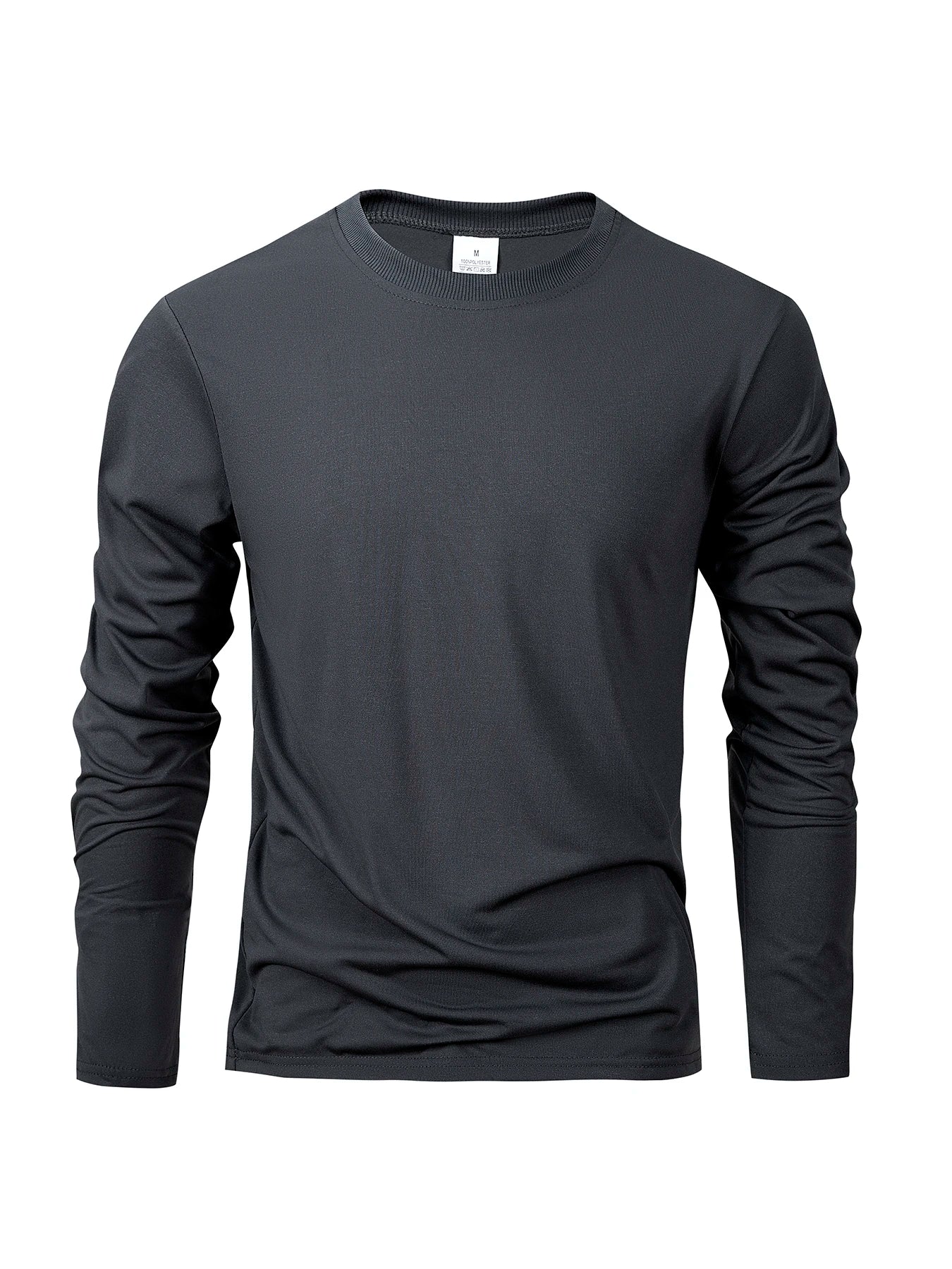 Spring Autumn Men‘s T-shirts Long Sleeve Casual Tops Solid Color High Quality Black T-Shirt Classic Men Clothing
