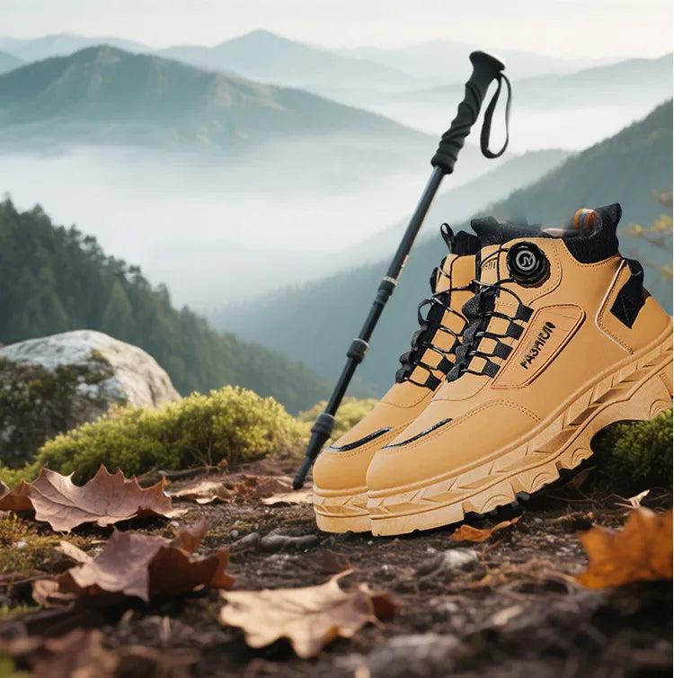 Men's Autumn New Retro Work Boots, Thick-Soled High-Top Casual Ankle Boots, Non-Slip Durable, Ideal for Daily & Outdoor Wear