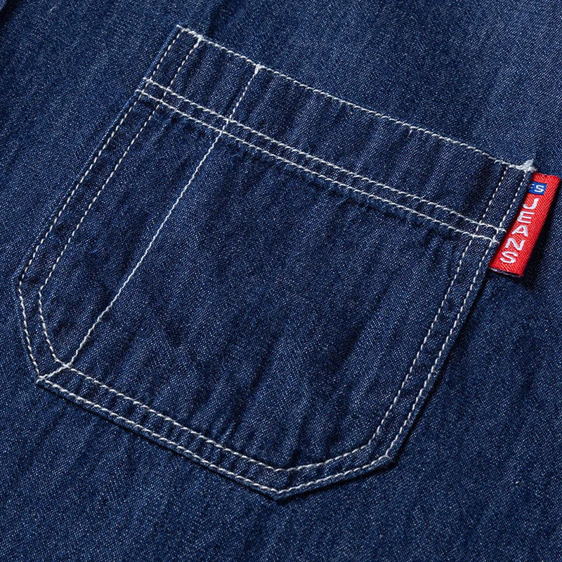 Men's shirt Long sleeve Autumn and winter 100% cotton denim coat Business casual wear high quality fashion breathable