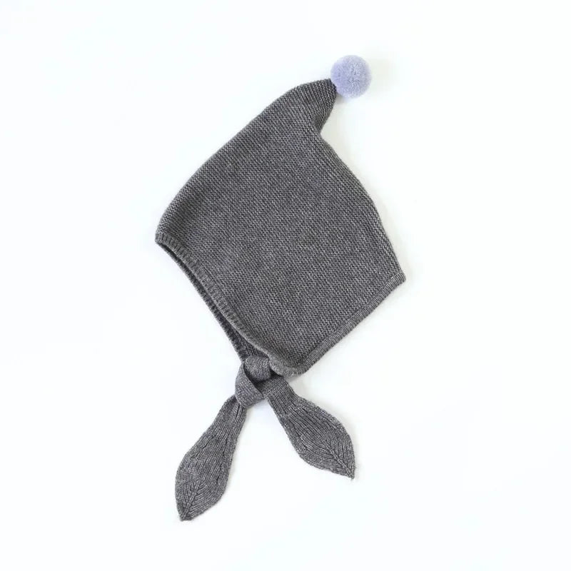 Knitted Kids' Hats for Fall and Winter - Cashmere Caps for Boys and Girls with Pointed Ears Design