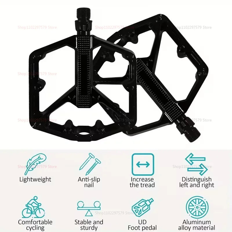 Bicycle pedal - Anti-slip - Double bearing - Lightweight cycling pedal - Suitable for road and mountain bike riding accessories