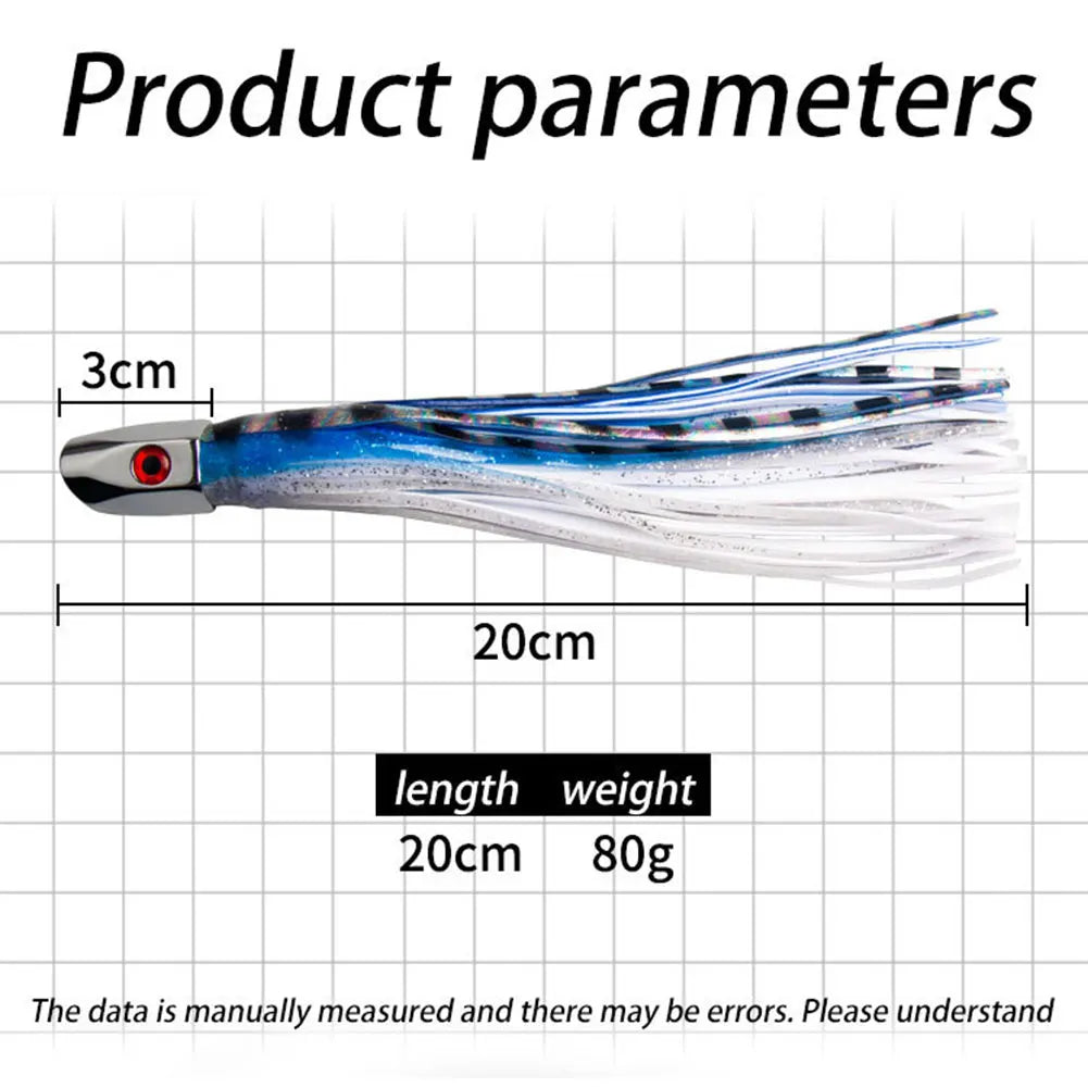 Sea Fishing Lure Big Game Drag Fishing Marlin Tuna Trolling Lure Seawater Fishing Lure for Marlin Tuna Dolphin & Shark Big Game