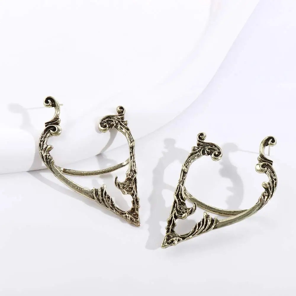 Ear Hook Clip Earrings Solid Color Fashion Design Gothic Elves Ear Cuff Women Earrings Korean Ear Bone Clip Pierced Earrings