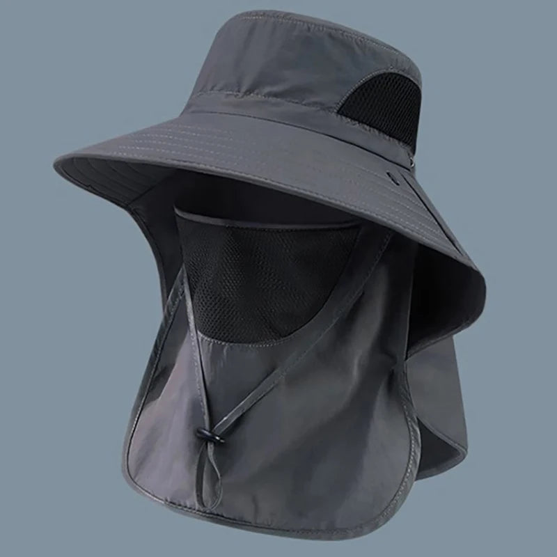 Summer Sun Hats Outdoor Fishing Hats Men's And Women's Camping Visors Bucket Hats Neck Flap Bucket Hats