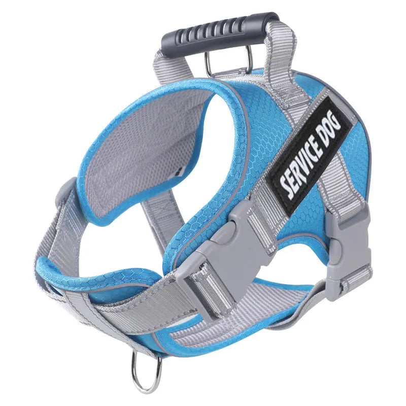 Customized Name Dog Harness Labrador Retriever Harness Medium Large Dog Reflective Adjustable Outdoor Walking Pet Supplies