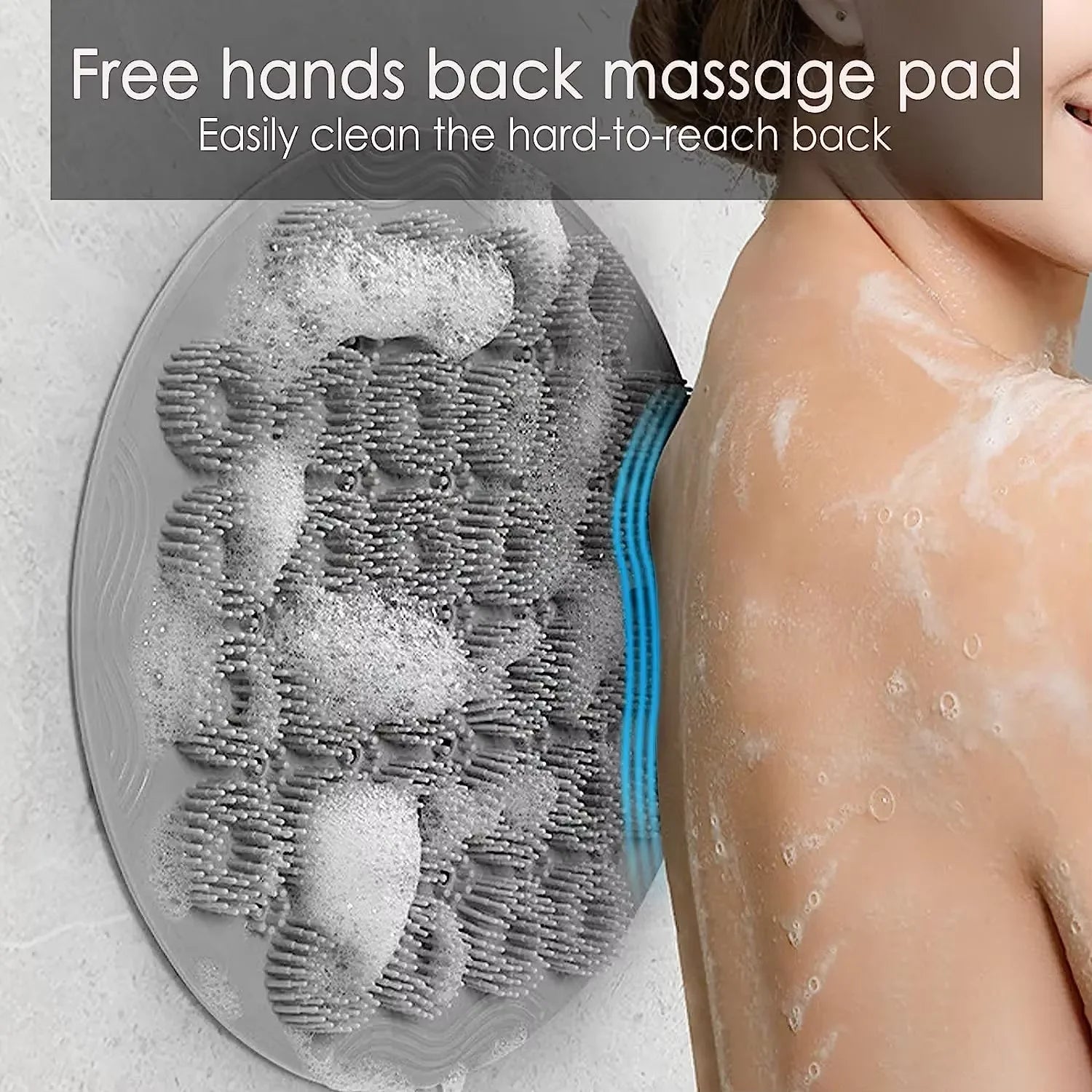 Bathroom wall sticking, back rubbing, lazy silicone bath brush, suction cup, back rubbing, foot massage, bath brush