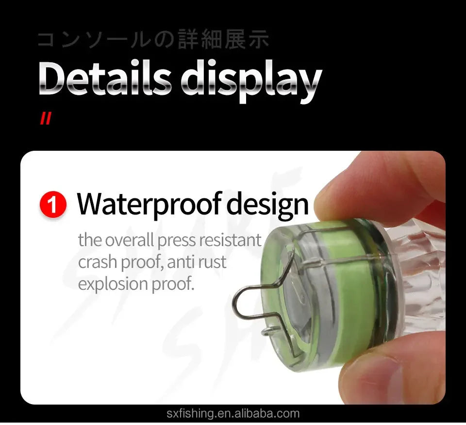 Deep Drop Light Diamond Fishing Light Underwater Activated LED Glow Fishing Lure Attracting Fishing Flash Light Tuna Swordfish