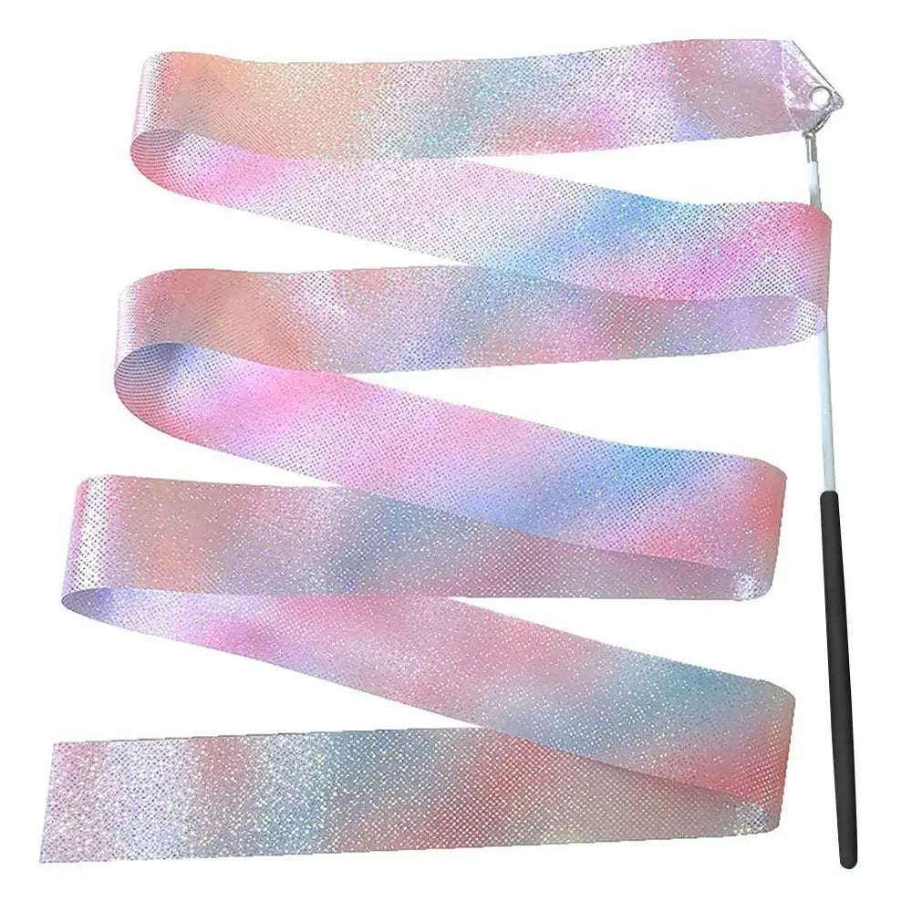 Gymnastics Equipment  Toys Rainbow Stick  Training Tool Twirling Rod Ballet Streamer Dance Ribbon Gym Ribbons