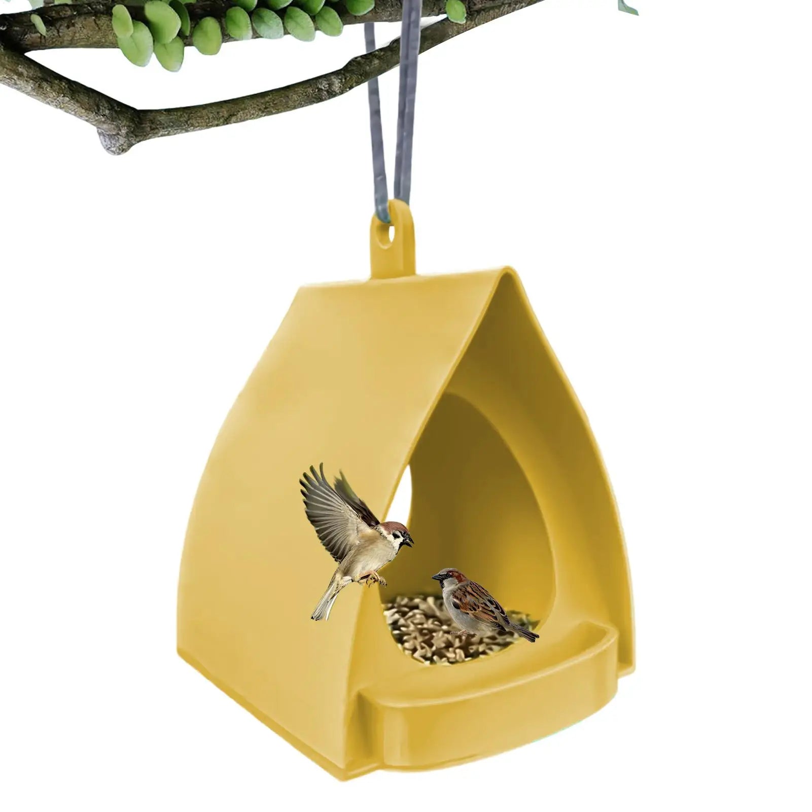 Hanging Bird Feeder Large Capacity Outdoor Bird Feeder Birdhouse Garden Bird Feeder for Sparrow Finch Balcony Yard Porch
